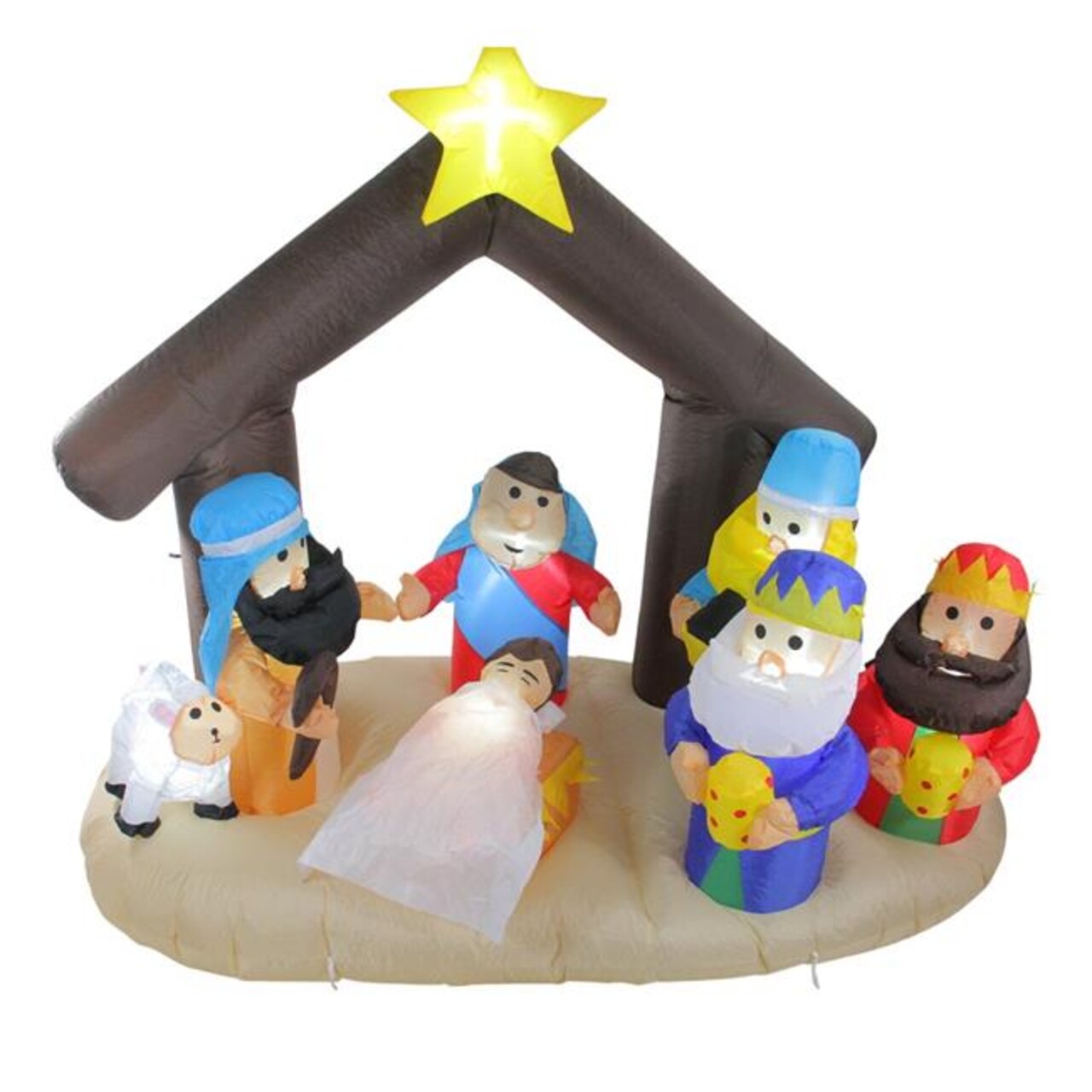Northlight 32912561 5.5 ft. Inflatable Nativity Scene Lighted Christmas Outdoor Decoration